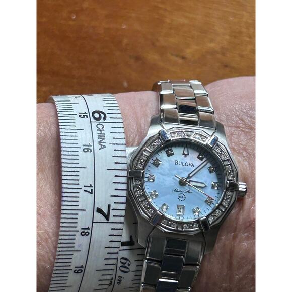 Bulova Marine Star Date Watch 96R109, blue face main image 4
